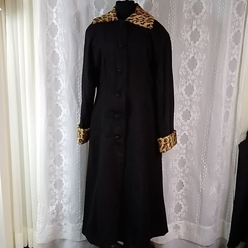 Vintage Log Coat Jacket Dress Size Approximately M L No Label size